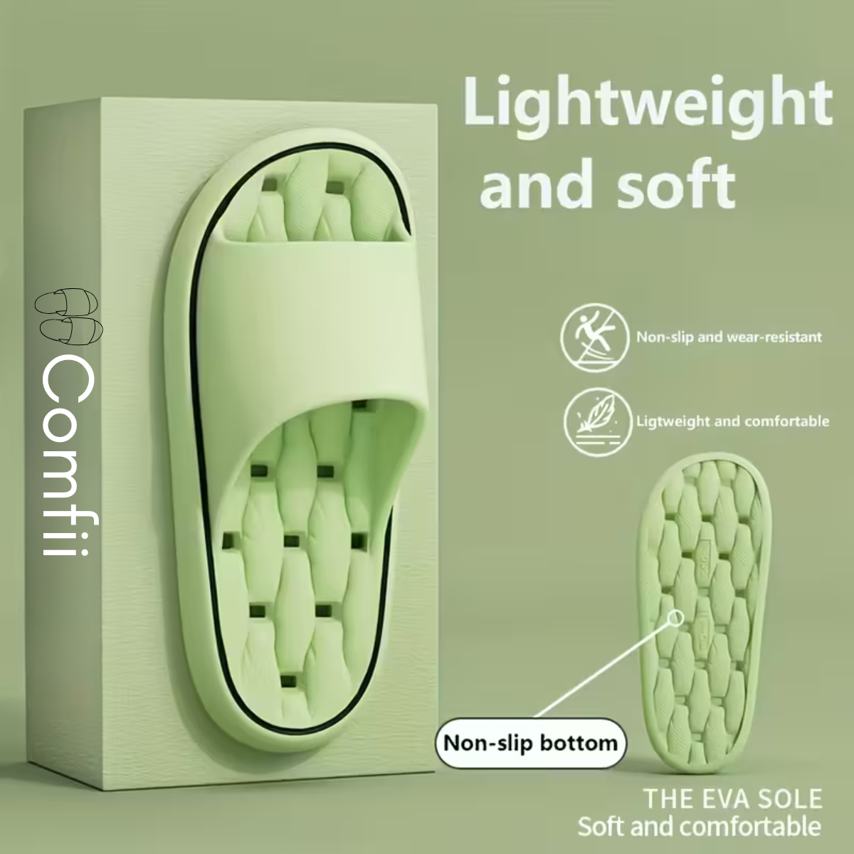 EVA Slides Light Green